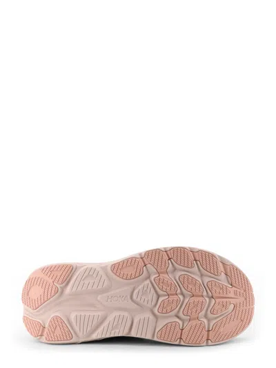 Hoka Clifton 10 Rubber-trimmed Jacquard-mesh Sneakers In Pink