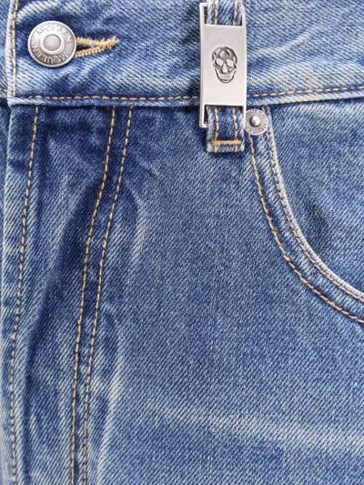 Alexander Mcqueen Five Pockets Cotton Jeans In Blue
