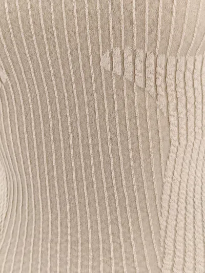 Roa Top Wavy In Misto Cotone Stretch In Neutral