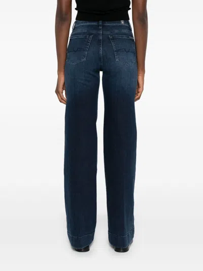 Seven Wide-leg Jeans With Concealed Fly In Blue