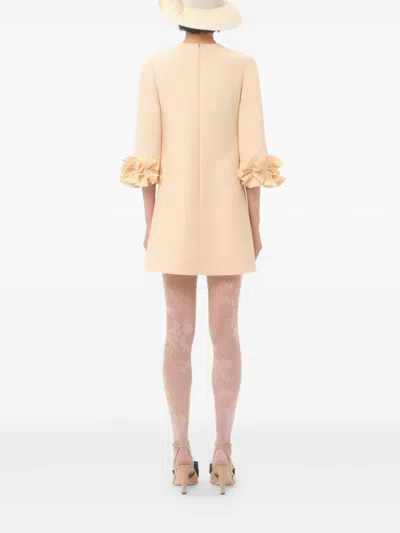 Valentino Garavani Wool And Silk Short Dress In Pink