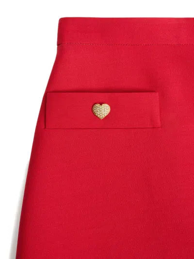Valentino High Waist Skirt Heart-shaped Buttons