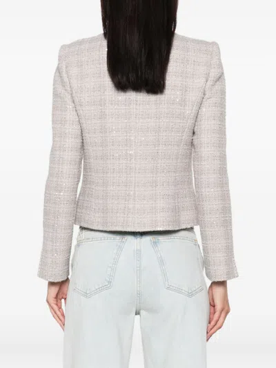 Emporio Armani Wool Blend Blazer Jacket In Neutral