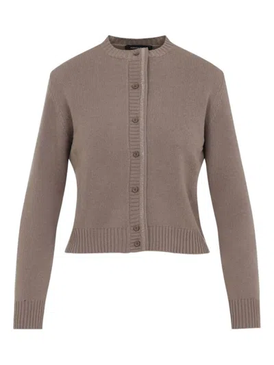 Fabiana Filippi Virgin Wool Crew Neck Cardigan