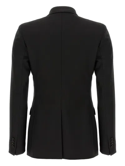 Tagliatore Tailored Black Blazer With Double-breasted Design And Structured Lapel In Black