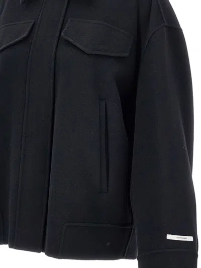 Sportmax Pre Wool Short Coat In Black