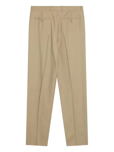 Saint Laurent High Waist Carrot Fit Wool Trousers