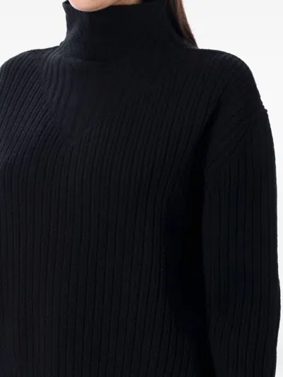 Rick Owens Black Porterville Fisherman Tabard Turtleneck In Black