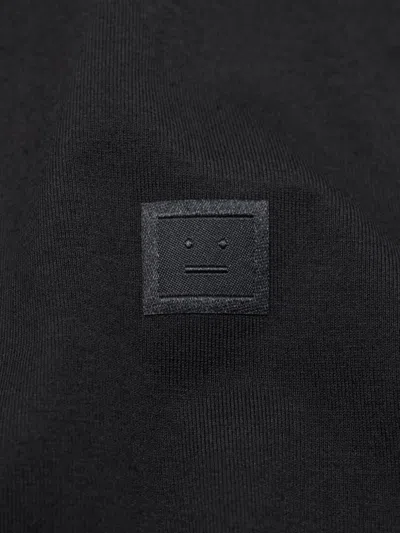 Acne Studios Short-sleeved T-shirt With Minimalistic Face Design In Black