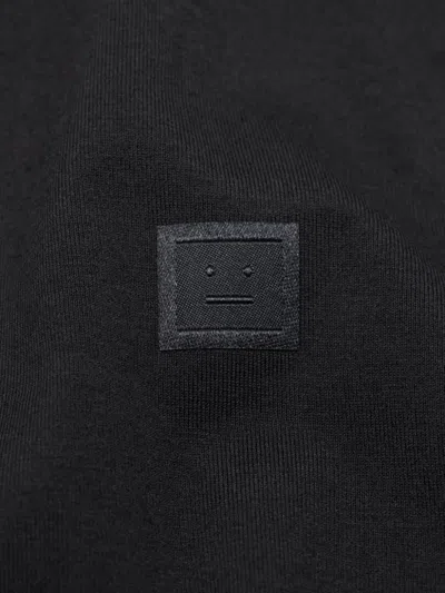 Acne Studios Short-sleeved T-shirt With Minimalistic Face Design In Black