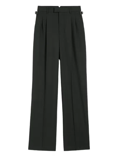 Ami Alexandre Mattiussi High-waist Tailored Suit Pants With Wide-leg Silhouette In Black