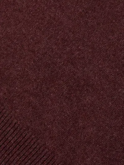 Brunello Cucinelli Ribbed Crewneck Sweater With Soft Texture In Red