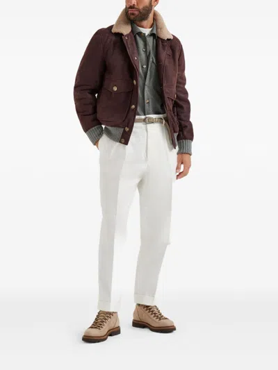 Brunello Cucinelli Wool Shirt Long Sleeves In Gray