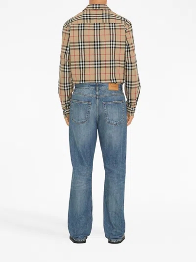 Burberry Check Cotton Shirt In Multi