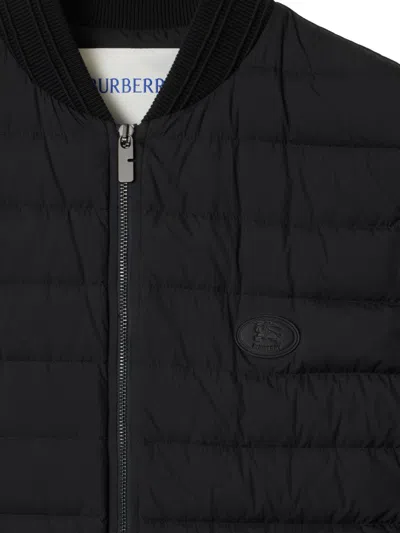 Burberry Jacket Sleeveless Padded Ribbed Collar In Black