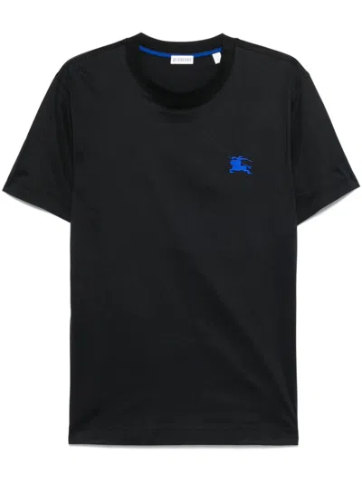 Burberry Logo Cotton T-shirt In Black