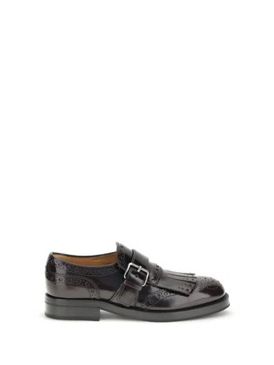 Church's Burgundy Leather Monk Phillis Formal Shoes In Burgundy