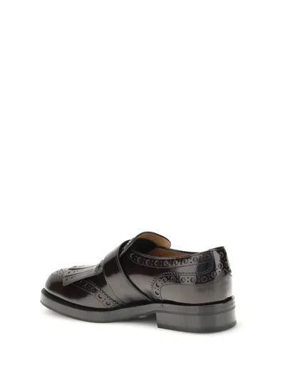 Church's Burgundy Leather Monk Phillis Formal Shoes In Burgundy