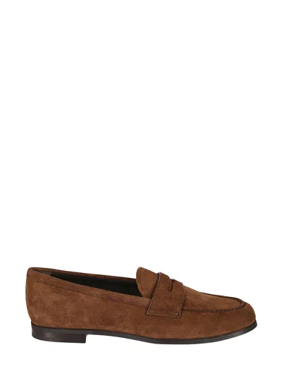 Church's Natalie Loafers In Suede Finish In Brown