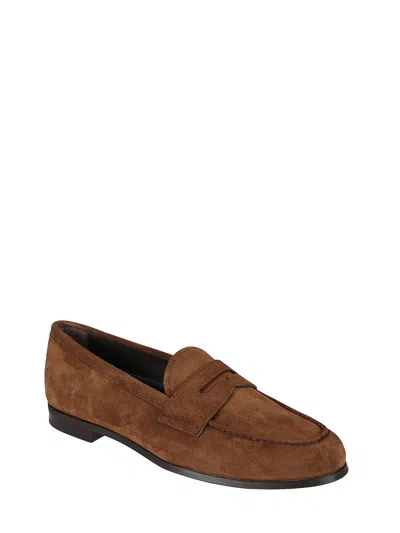 Church's Natalie Loafers In Suede Finish In Brown
