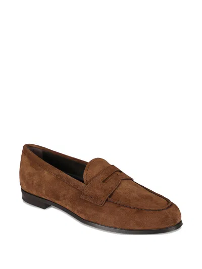 Church's Natalie Loafers In Suede Finish In Brown