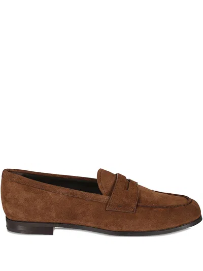 Church's Natalie Loafers In Suede Finish In Brown