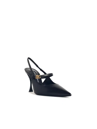 Dolce & Gabbana 90mm Slingback Heels In Black