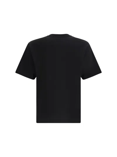 Dolce & Gabbana Men Cotton T-shirt With Embossed Logo Embroidery In Black