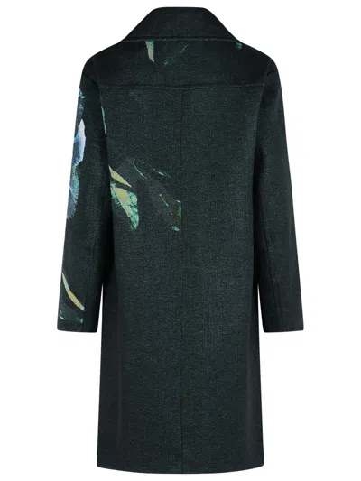 Dries Van Noten Embroidery Polyester Blend Coat In Green