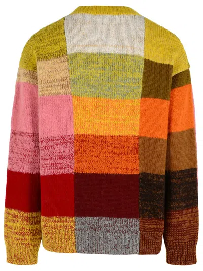 Dries Van Noten Marti Crew Neck Knite With Check Motif Knitwear Multicolor In Multi