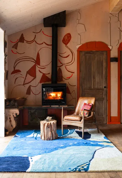 Layered Heather Chontos Blue Lake 9'10" X 13'1"