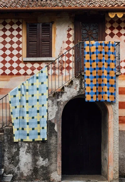 Layered Evelina Kroon Canola Oversized Blanket 4'11" X 8'2"