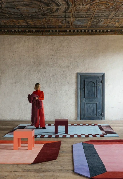 Layered Teklan Frame Mullberry Sky 9'10" X 13'1"