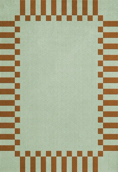 Layered Teklan Frame Pistachio Camel 6'7" X 9'10"