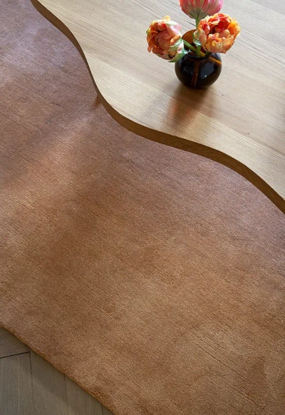 Layered Classic Solid Wool Caramel 9'10" X 13'1"