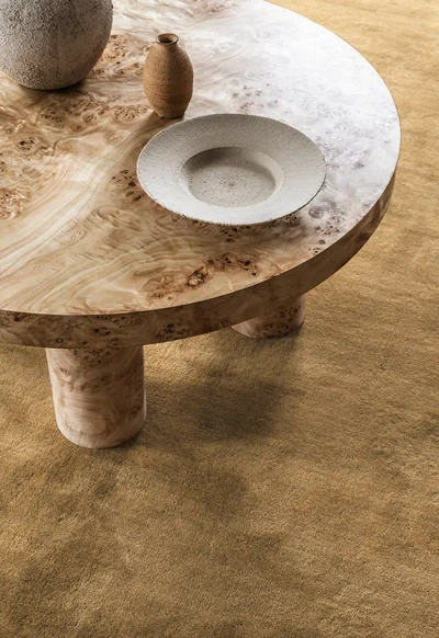 Layered Classic Solid Wool Ochre 9'10" X 13'1"