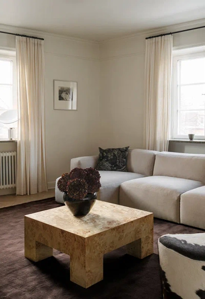 Layered Classic Solid Wool Chicory Coffee 9'10" X 13'1"