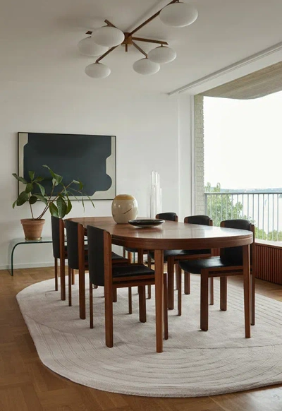 Layered Circular Light Oatmeal 2 Feet 34 Inch