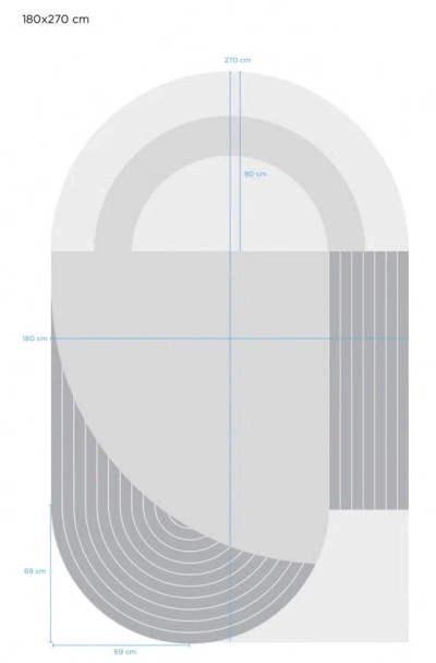 Layered Circular Light Oatmeal 2 Feet 34 Inch