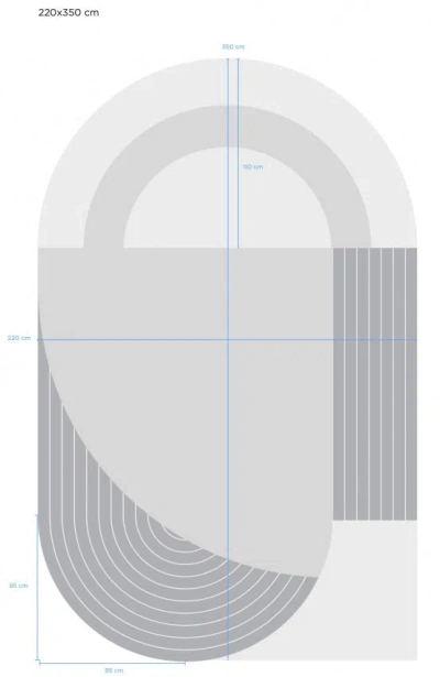 Layered Circular Light Oatmeal 2 Feet 34 Inch