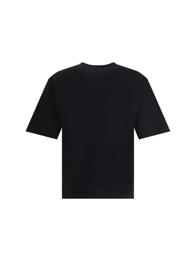 Dsquared2 Loose Fit Tee Logo Dsq2 Milano Sbiadito Effetto Texture Jersey Di Cotone T-shirt In Black