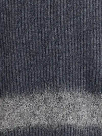 Dsquared2 Chunky Knit Girocollo In Lana E Alpaca Lavorazione A Coste Sweater In Blue