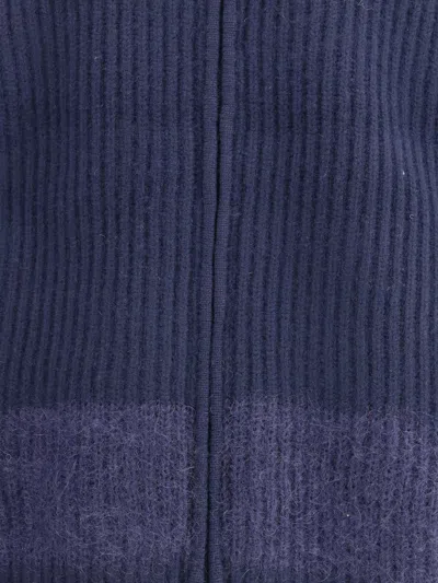 Dsquared2 Carded Wool Insert Cardigan Sweaters And Cardigans Blue In Blue