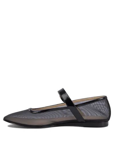 Le Monde Beryl Black Rubber Ballerinas In Gray