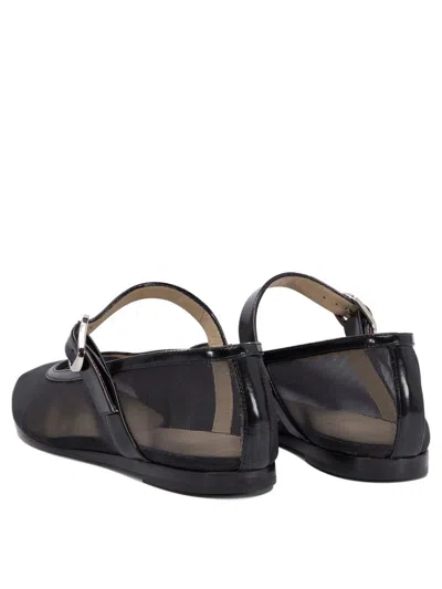 Le Monde Beryl Black Rubber Ballerinas In Gray