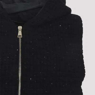 Fabiana Filippi Platinum Vest With Sequins In Black