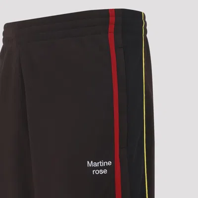 Martine Rose Wide-leg Casual Pants With Contrasting Side Stripes In Black