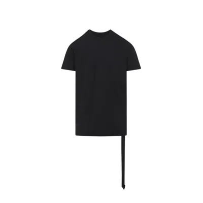 Rick Owens Drkshdw Drkshdw By Rick Owens Relaxed Fit Black Cotton T-shirt With Crew Neckline In Black