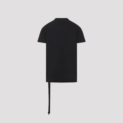 Rick Owens Drkshdw Drkshdw By Rick Owens Relaxed Fit Black Cotton T-shirt With Crew Neckline In Black
