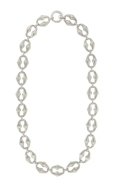 Vram Chrona 18k White Gold Necklace In Silver